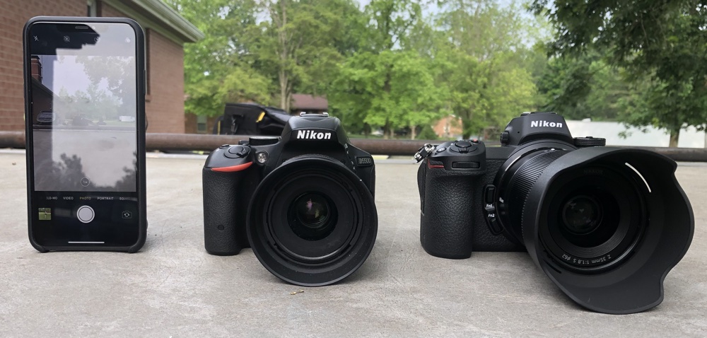 iPhone Nikon D5500 and Nikon Z6