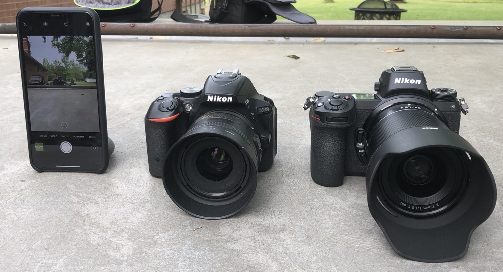 iPhone Nikon D5500 and Nikon Z6