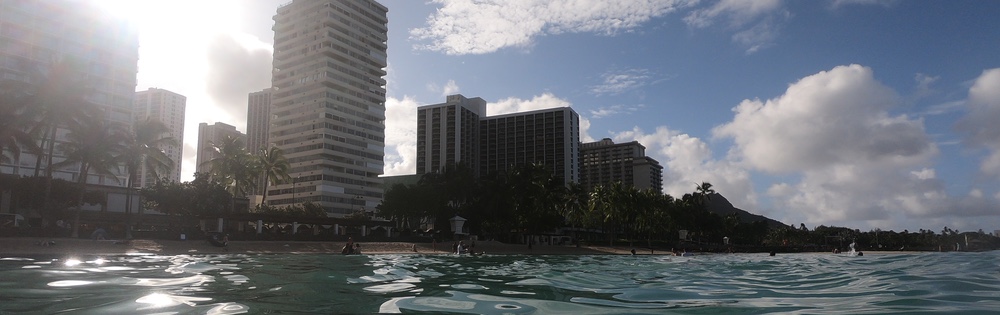 Honolulu from the water by Kirk Hopkins