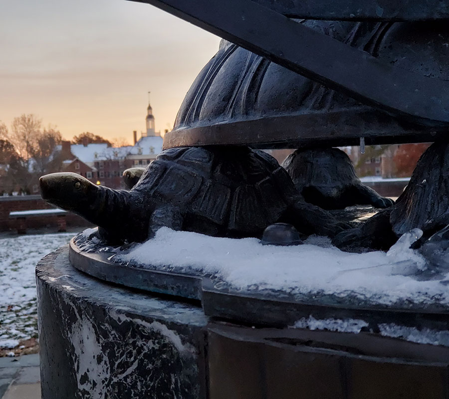 Class images: Snow day at the sundial by Wendy Poe