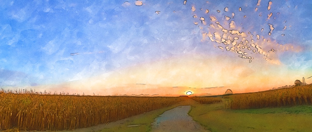 sunrise watercolor